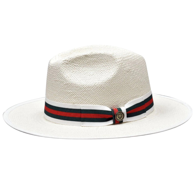 Bruno Capelo Straw Hat "Velinto" (White/red/green)
