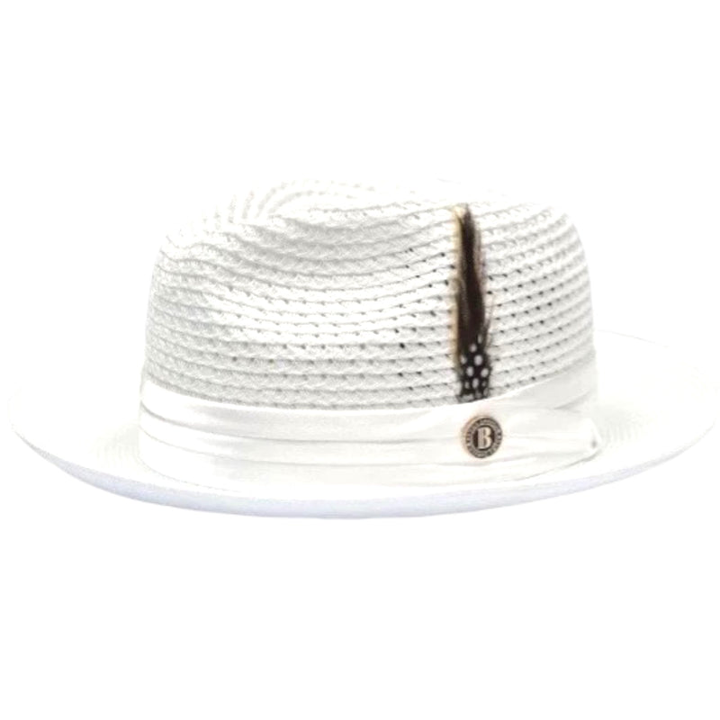Bruno Straw "Luxury" Hat (White)