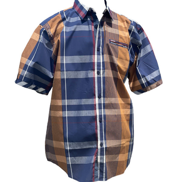 Veno Plaid Shirt (Navy) 898