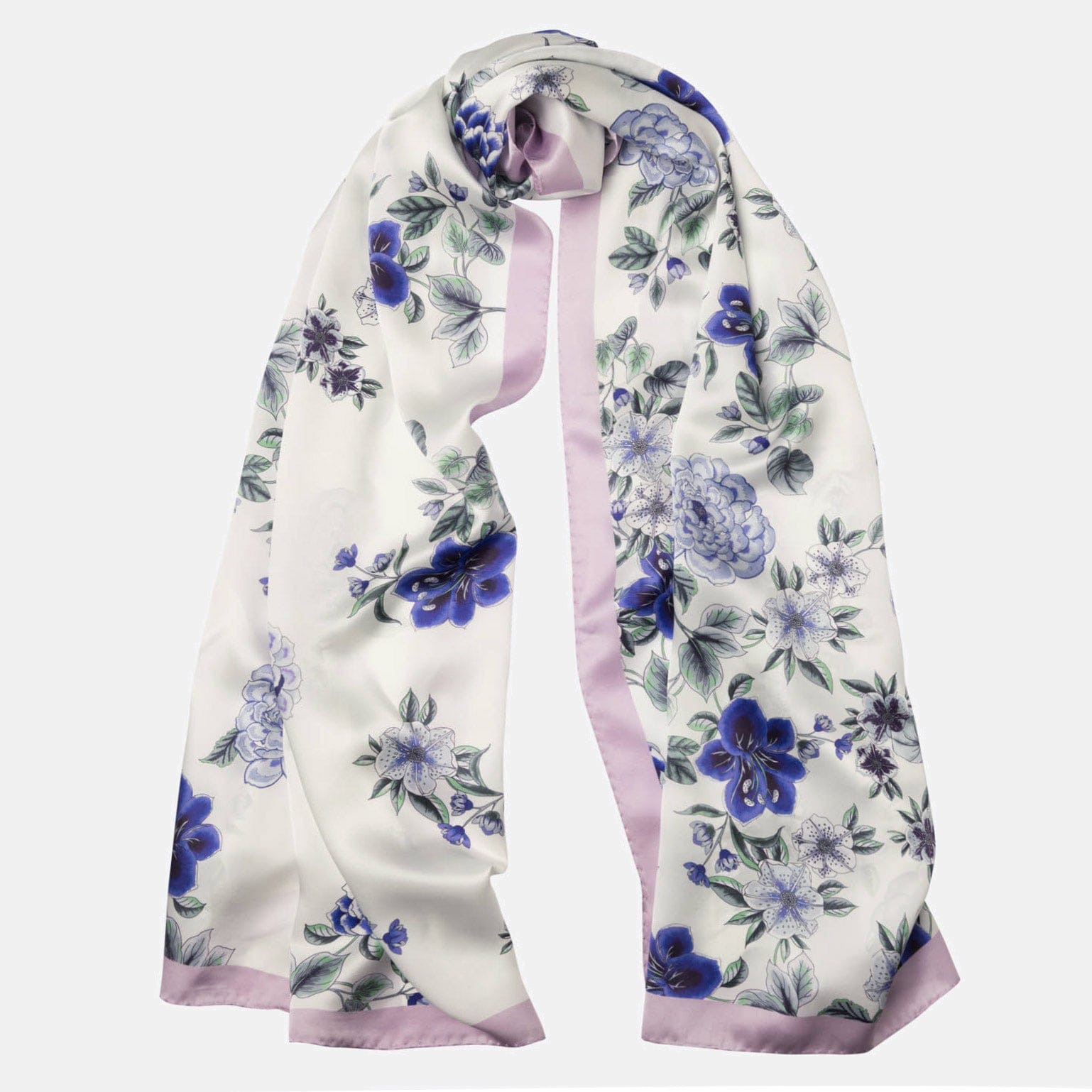 Bella - Silk Scarf Shawl - Purple Lavender