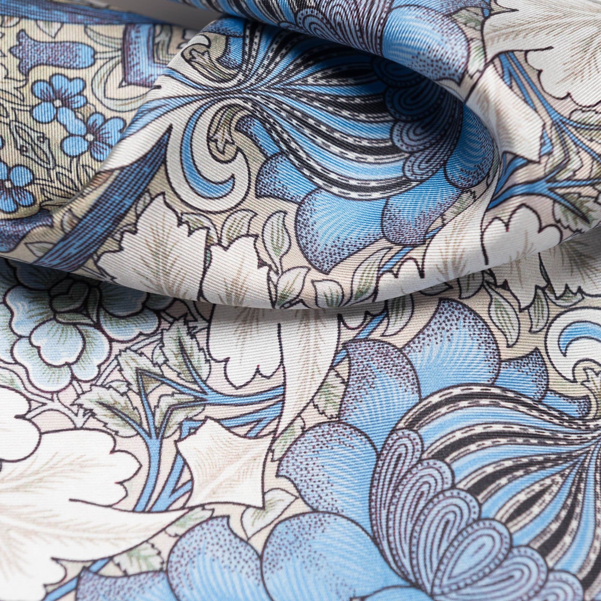 St. James - Silk Neckerchief - Blue and Tan