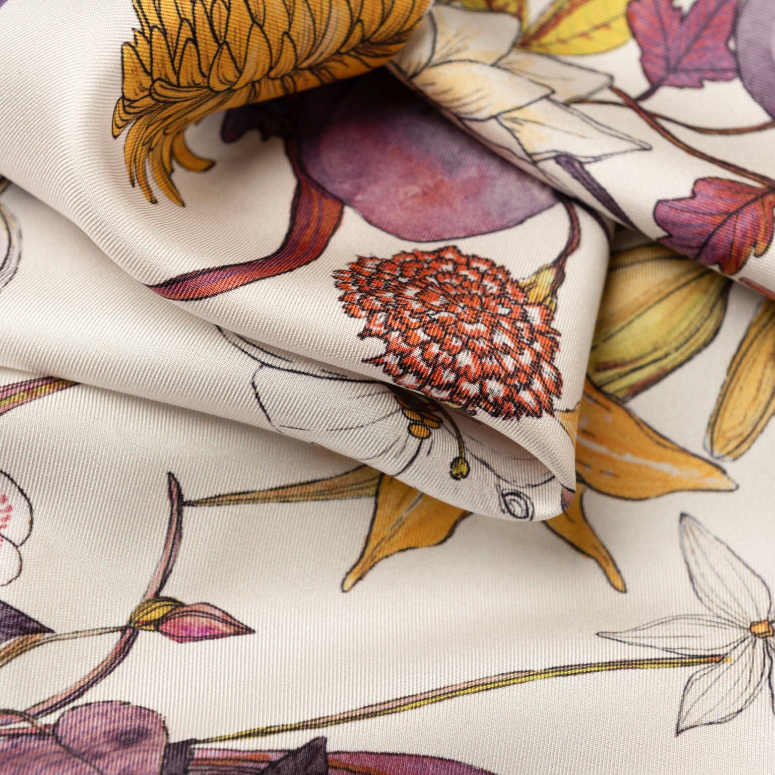 Flora - Silk Foulard - Violet