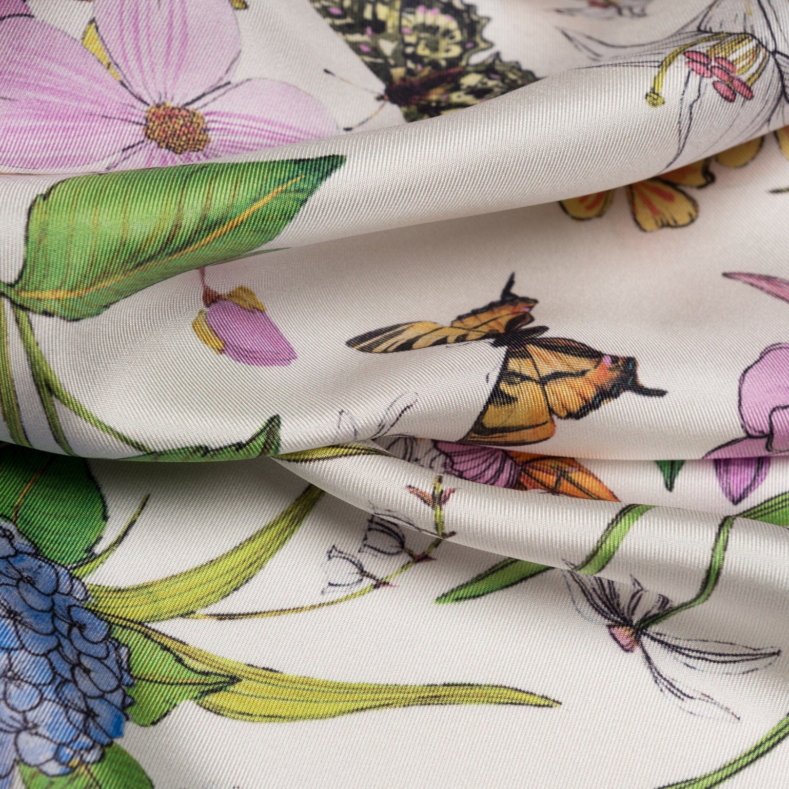 Flora - Silk Foulard - Berry