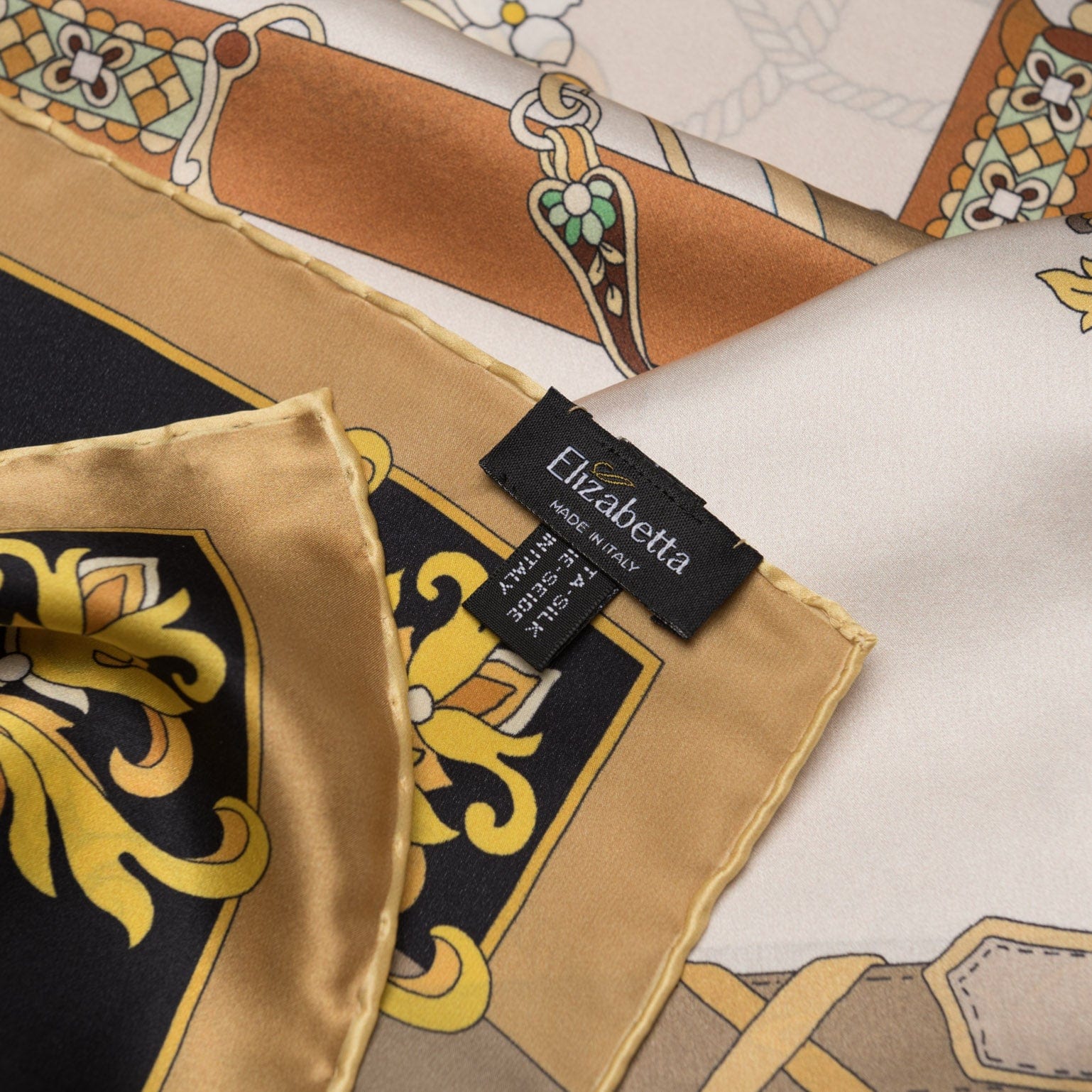 Moment in Time - Silk Foulard - Gold