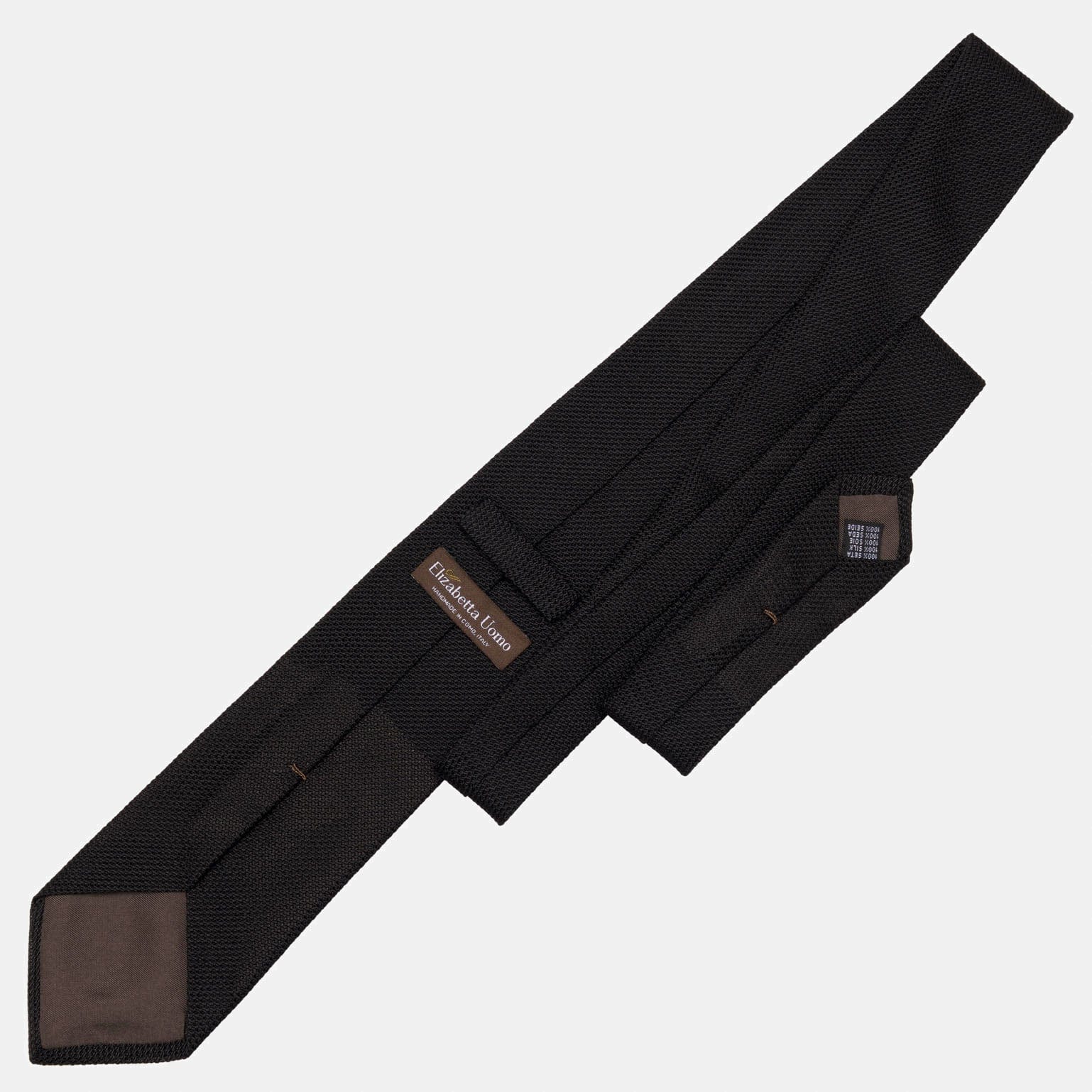 Nero - Black Silk Grenadine Tie