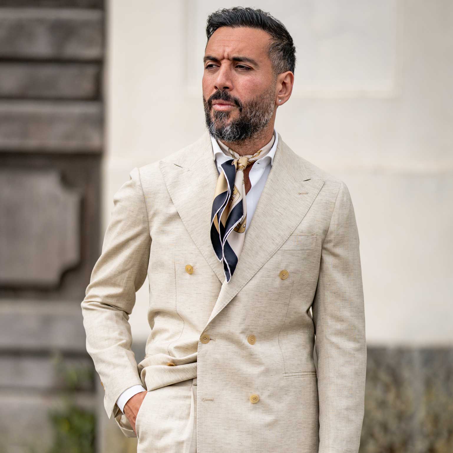 San Siro - Silk Neckerchief - Tan