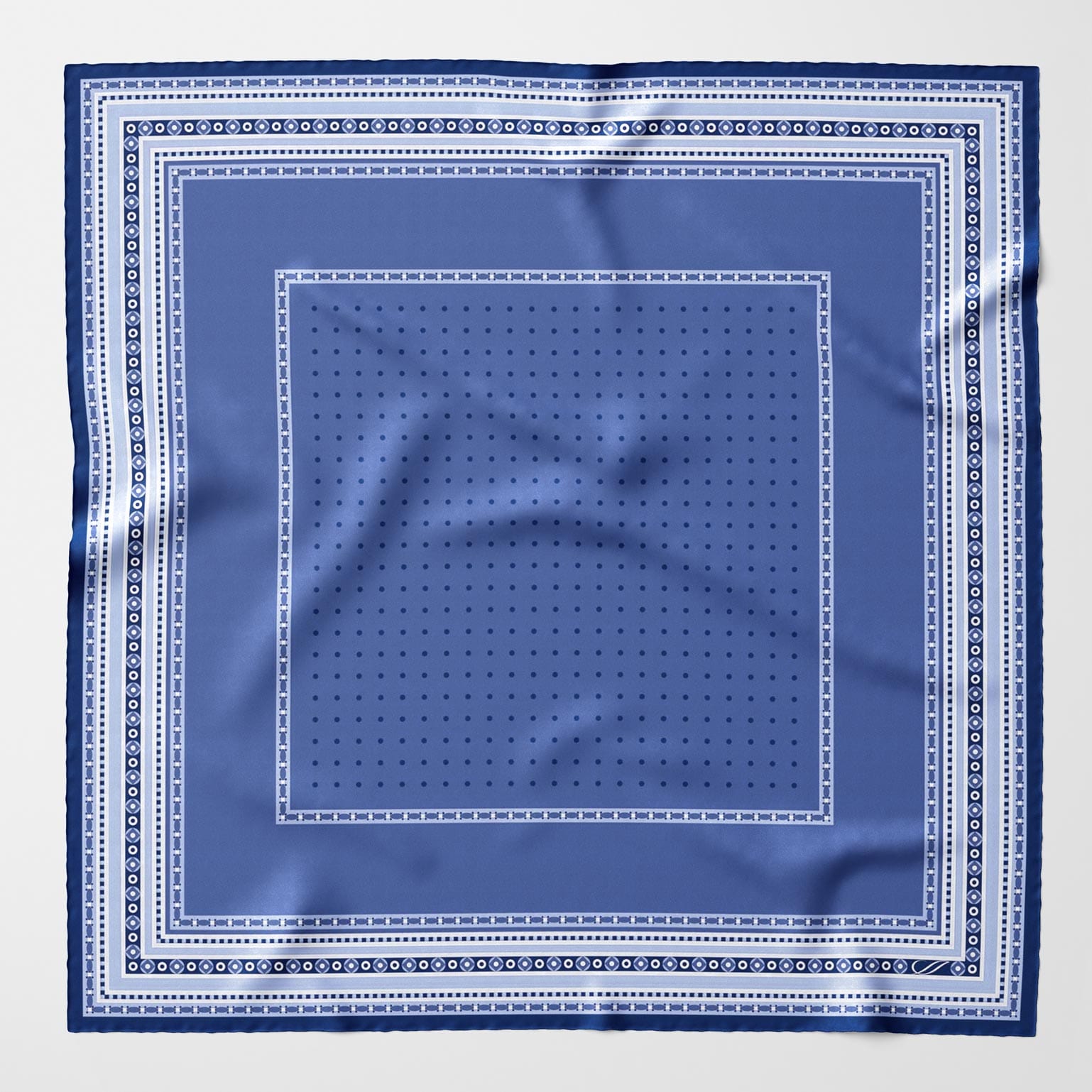 Verona - Silk Neckerchief - Blue