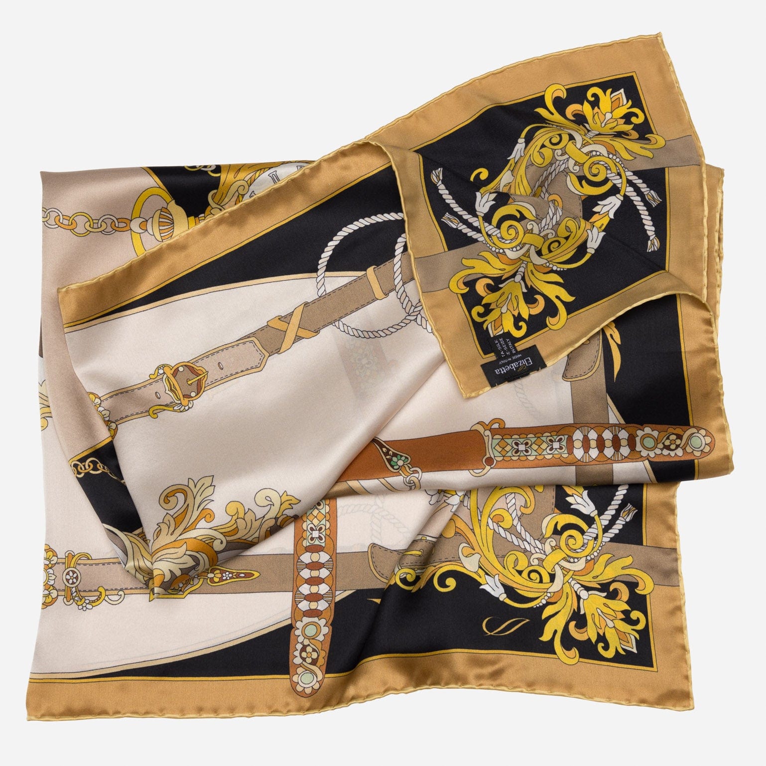 Moment in Time - Silk Foulard - Gold