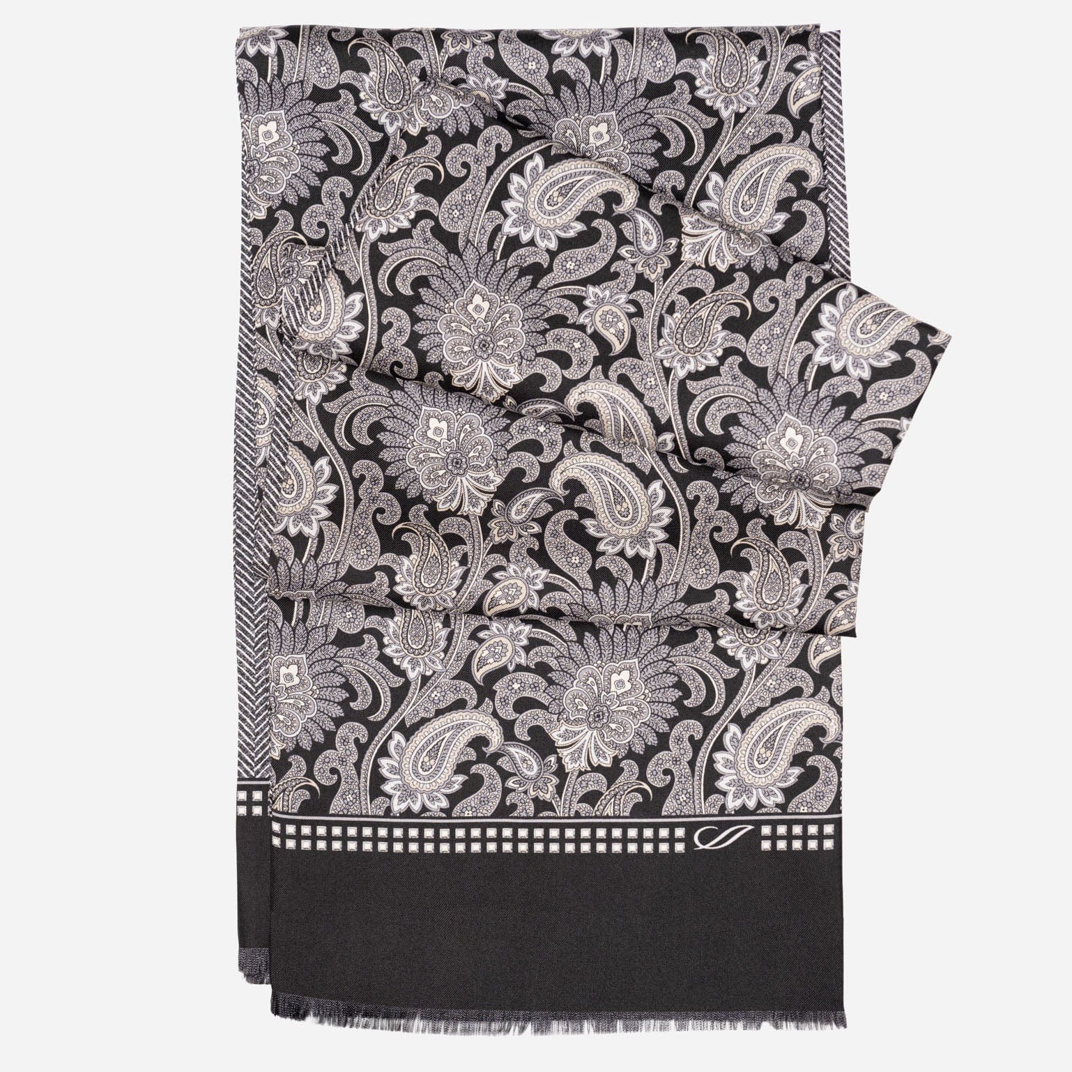 Pasquino - Reversible Silk Scarf - Black