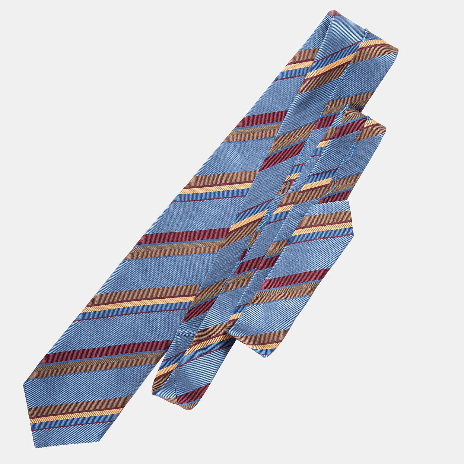 Battisti - Silk Jacquard Tie - Steel Blue