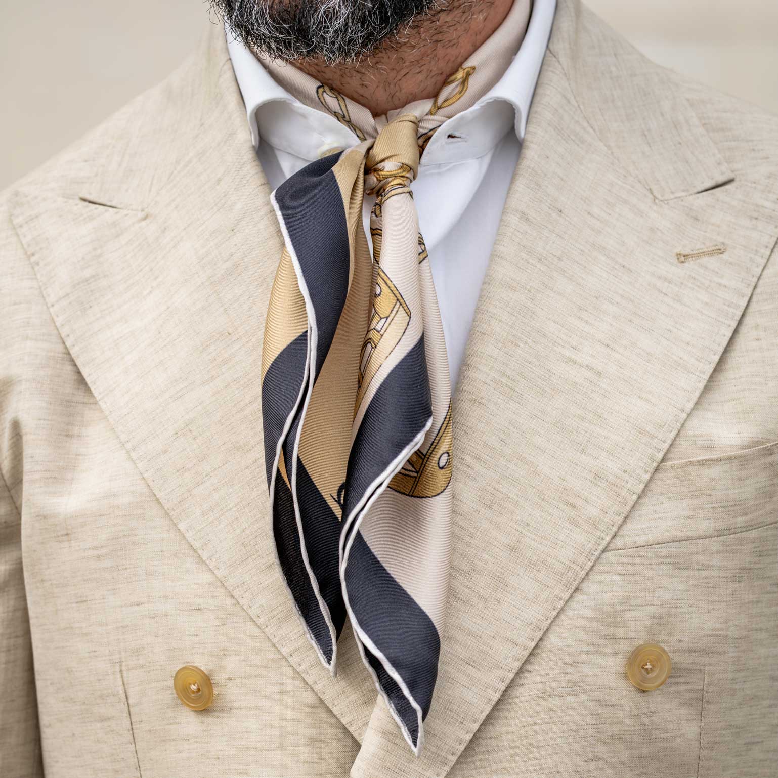San Siro - Silk Neckerchief - Tan