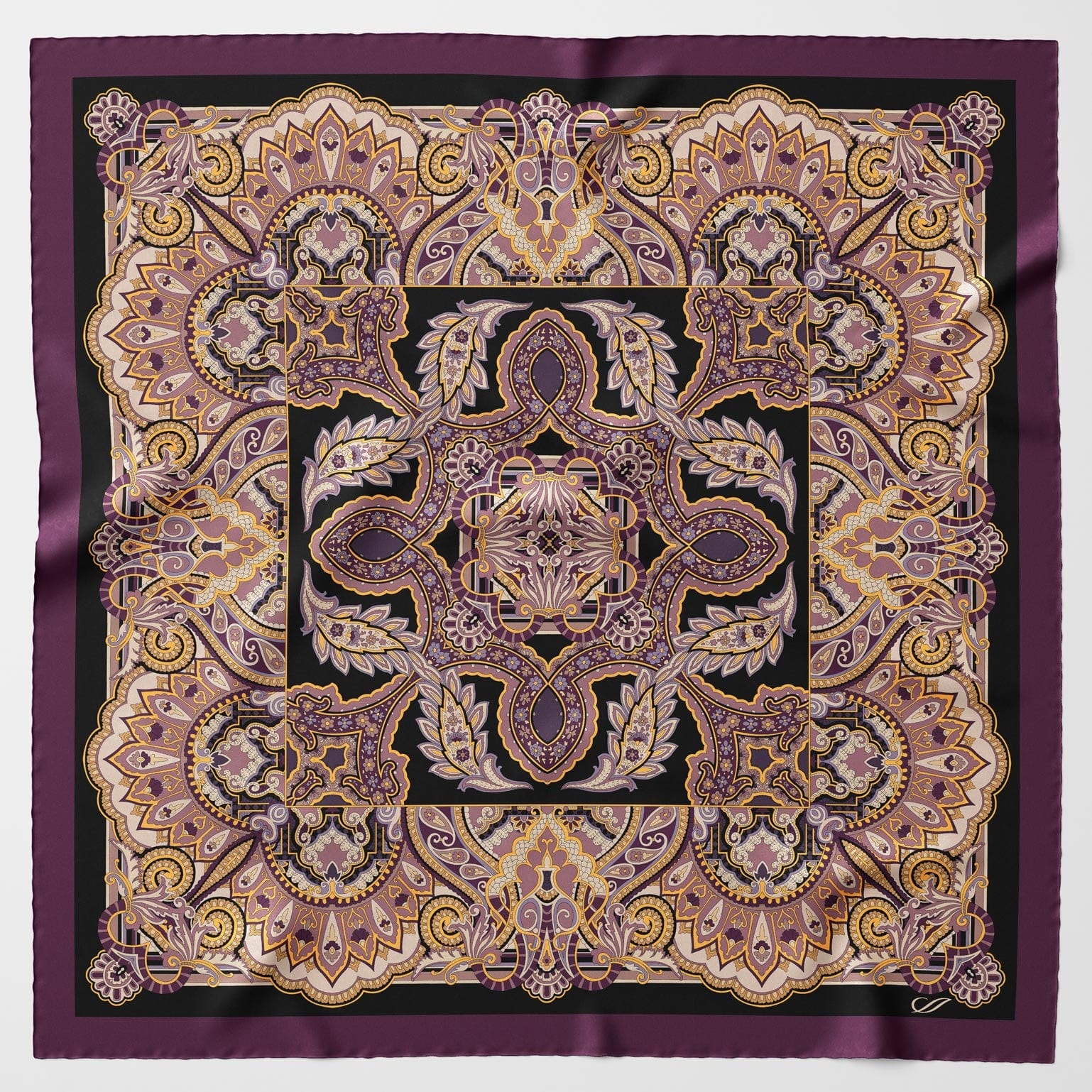 Malta - Silk Foulard - Plum
