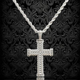 KALIKO "Small Cross" Rope Chain + Pendant (Silver) 047