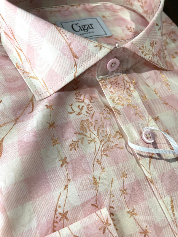 Cigar Couture "Sunset" Shirt (Pink) M1279