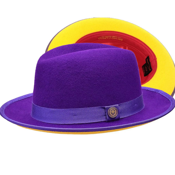Bruno Capelo Red Bottom Hat "keenan" (Purple/Gold)