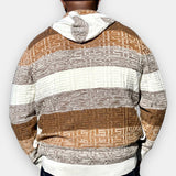 Prestige Full Zip "Uptown" Sweater (Cream/Tan/Brown) 420