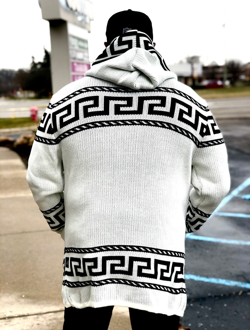 PRE-ORDER* King Cardigan 3/4 Length Sweater (White) OIM