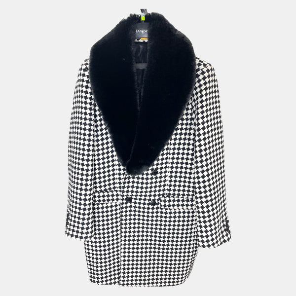 Lanzino DB Fur "parkston" Coat (Black/White)