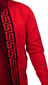 Prestige "A1" Cardigan Sweater 3/4 Length (Red) 421