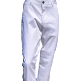 Prestige "Greek Key" Cotton Jean Pant (White/Black)