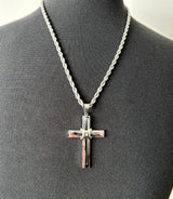 KALIKO "Cross" Rope Chain + Pendant (Silver) 022