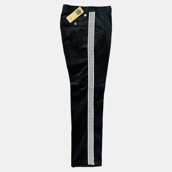 Prestige Luxury Greek Corduroy Pant (Black/White)