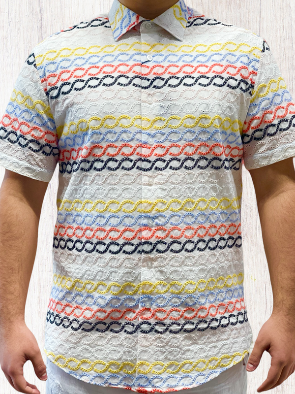Lanzino Stitched Shirt (Multi)
