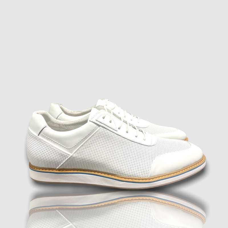 Giovanni Leather Soft Bottom Shoe (White) Lorenzo