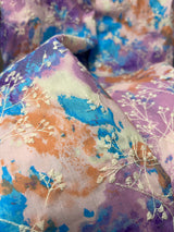 Lanzino "Floral"  Stitched Shirt (Lavender/Blue)