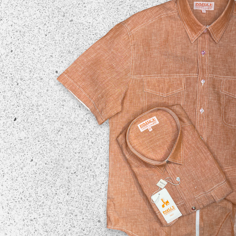 Inserch Linen Premium "stitched" Shirt (Copper)