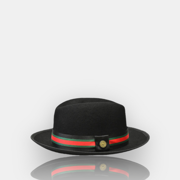 Bruno Designer Wool Hat "Elite" (Black/Green/Red)