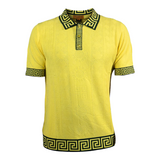 Prestige Greek Key Polo Luxury Knit (Yellow/Green) 177