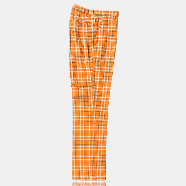 Prestige Plaid Pant (Orange/Tan) Orange-1