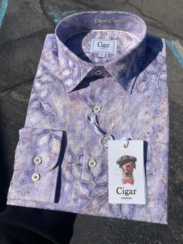 Cigar Couture "Sunset" Shirt (Purple) S4302
