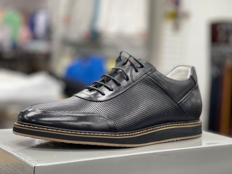 Giovanni Leather Soft Bottom Shoe (Black) Lorenzo