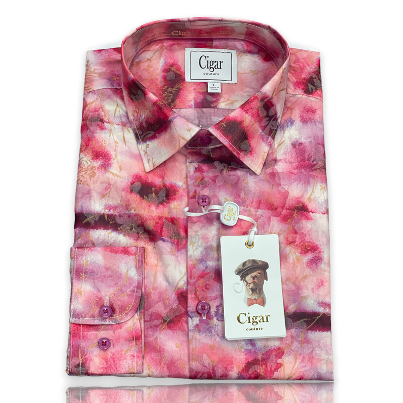 Cigar Couture "Sunset" Shirt (Pink) S4081