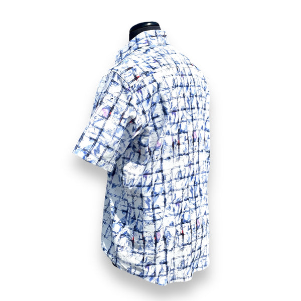 Inserch Linen Premium Shirt (White/Blue)