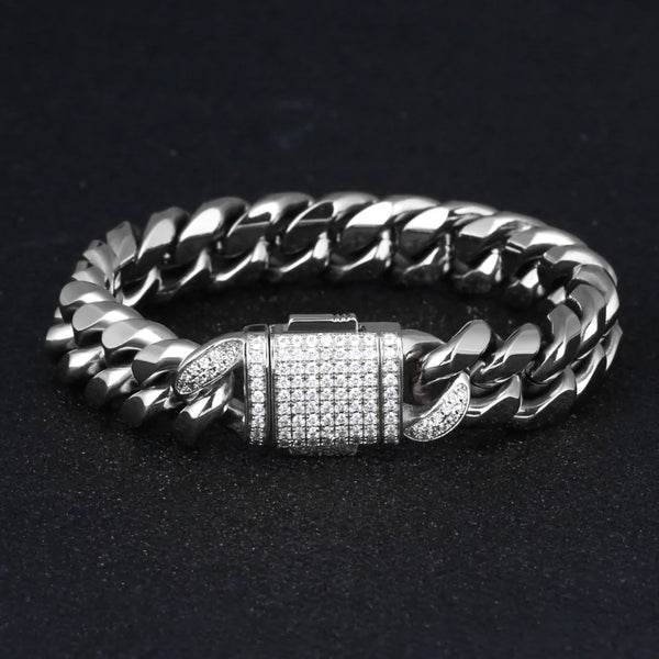 KALIKO cuban link "Savannah" bracelet (silver) 12mm