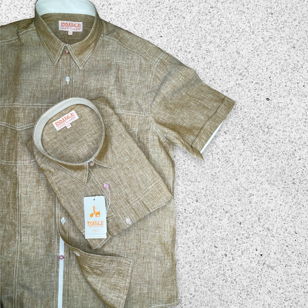 Inserch Linen Premium "stitched" Shirt (Summer Brown)