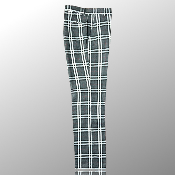 Prestige Plaid Pant (Charcoal/Black/White) Charcoal-2