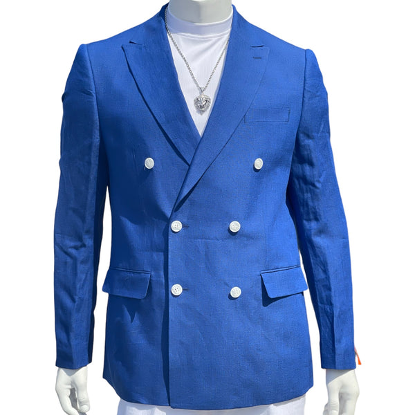 Inserch "DB" Premium Linen Blazer (Estate Blue) 560
