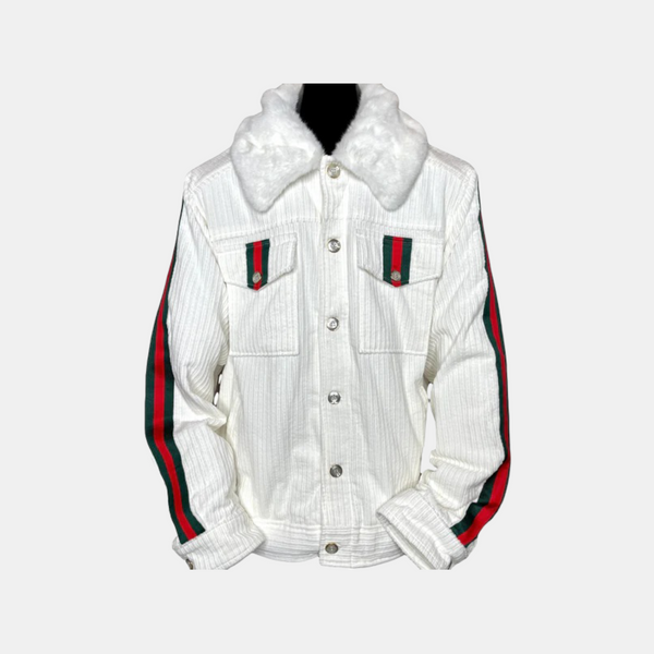 Prestige "Brooklyn" 5 Pocket Jacket (White/Red/Green)