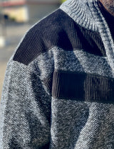 Inserch "Falcone" Bomber Sweater (Grey/Black)