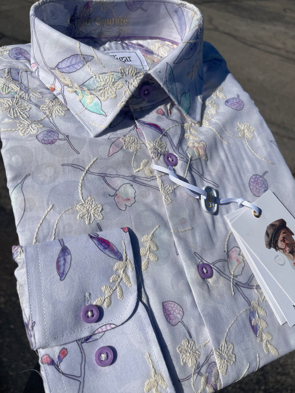 Cigar Couture "Sunset" Shirt (Lavender) S4303