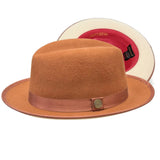Bruno Capelo Red Bottom Hat "keenan" (Cognac/Bone)