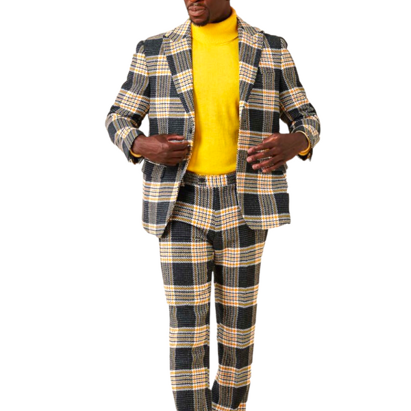 Inserch "GQ" Blazer Windowpane (Black/White/Yellow)