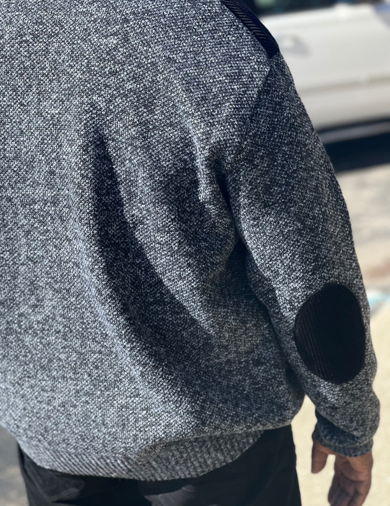 Inserch "Falcone" Bomber Sweater (Grey/Black)