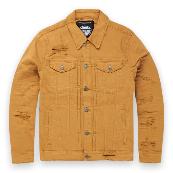 NEW Men's “School Ruined My Uff” Studded Jacket $199.00 Yellow Denim Street  Wear | eBay