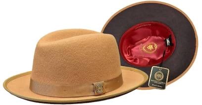 Bruno Capelo Red Bottom Hat "keenan" (Acorn/Chocolate Brown)