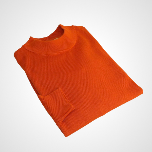 Inserch Cotton Blend Mock Sweater (Orange)